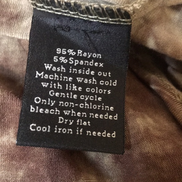 Rock and Republic Brown and Green Hi/Lo Cut Shirt - Picture 9 of 9